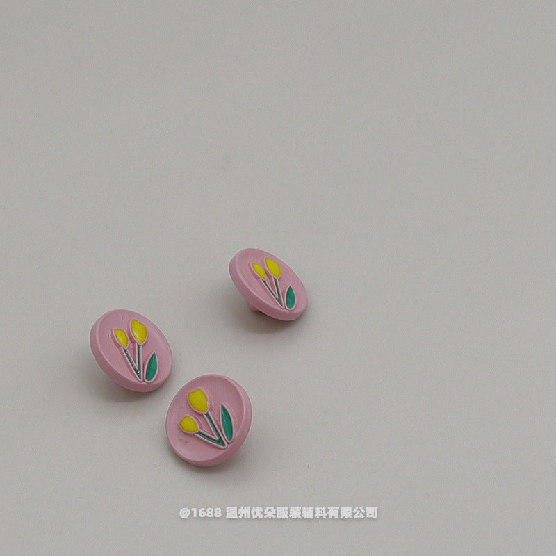 纽扣花朵儿童高端精致时尚西装西裤外套风衣扣子高档女大衣钮扣