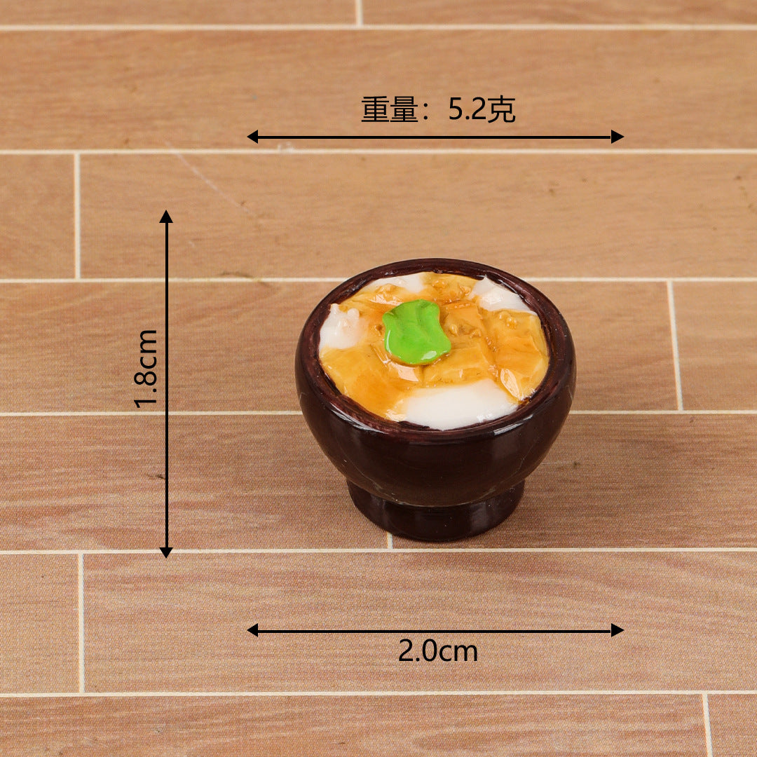 微景观创意仿真食玩中式传统早茶餐 diy装饰品微缩迷你树脂小摆件