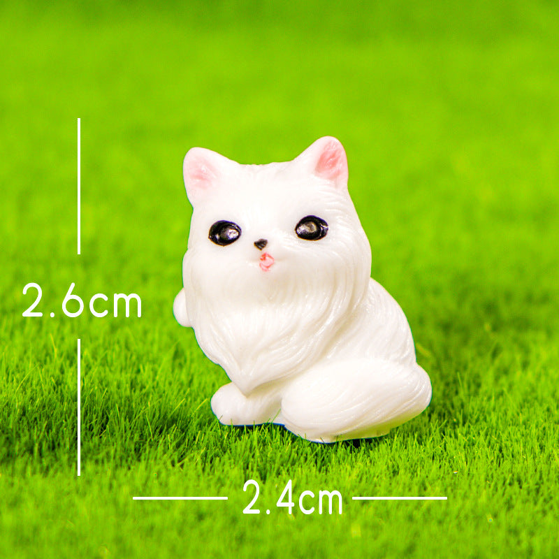 微景观摆件仿真小猫咪创意车载家居桌面树脂diy工艺装饰品小摆件