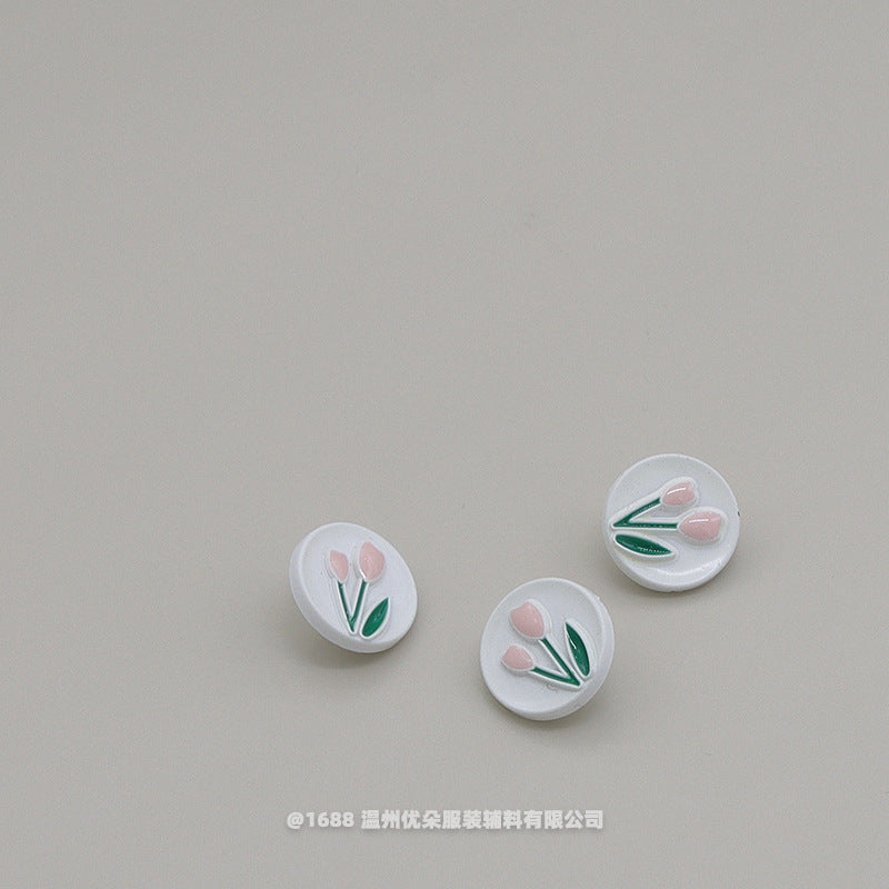 纽扣花朵儿童高端精致时尚西装西裤外套风衣扣子高档女大衣钮扣