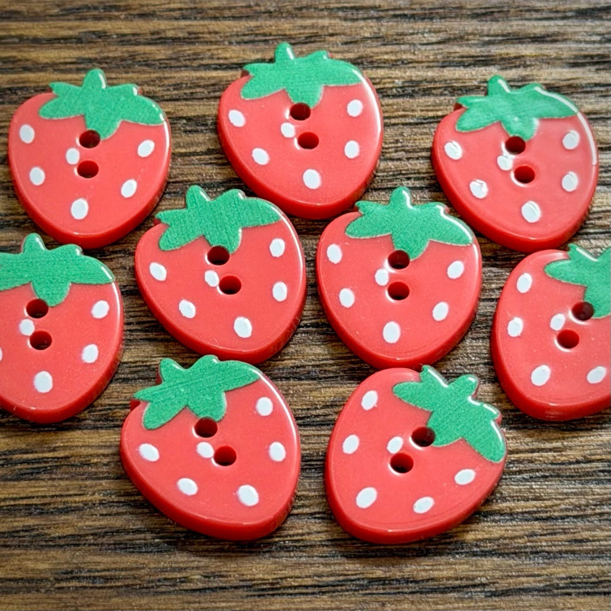 迷你小草莓可爱纽扣diy材料包儿童手工制作材料包装饰品服装辅料