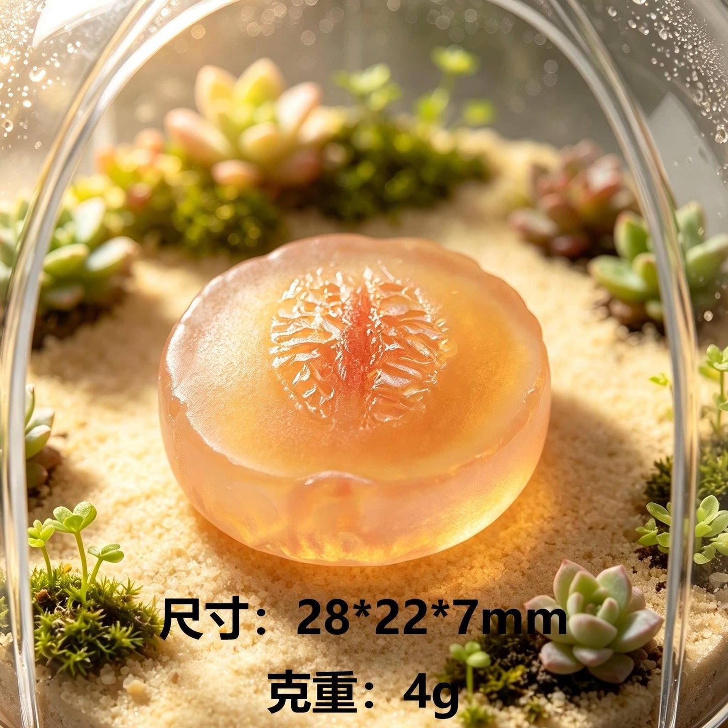 仿真迷你透明切片水果树脂微缩摆件DIY钥匙扣挂件发饰贴片配件