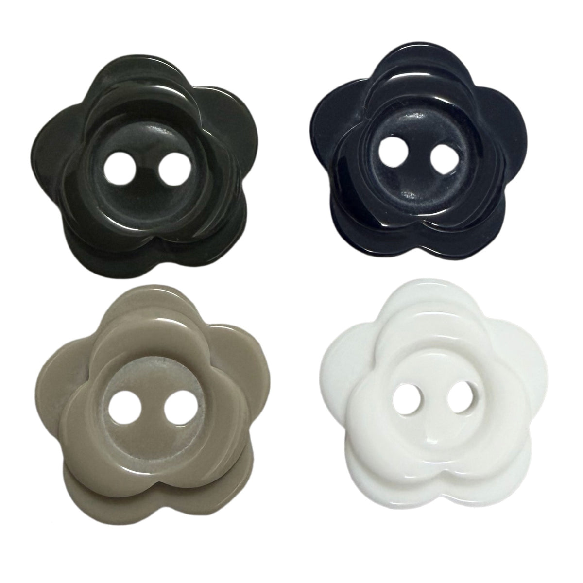 Bunli - DIY 10 Pack Layered Five-Petal Flower Button