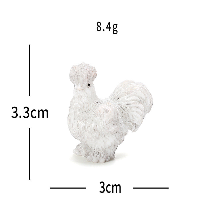 Objella - Textured Rooster Pose Miniature Ornament