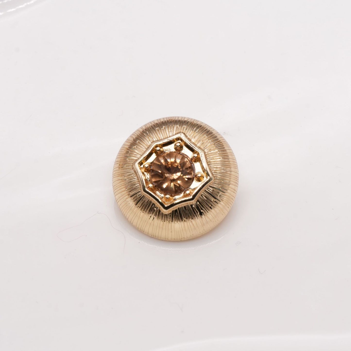 高级凸面镶钻线条蘑菇造型金属纽扣外套大衣配饰服装辅料装饰扣子
