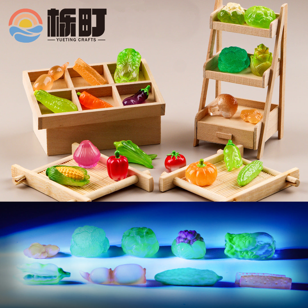 微景观小摆件夜光仿真蔬菜南瓜 创意diy装饰品微缩场景小摆件批发