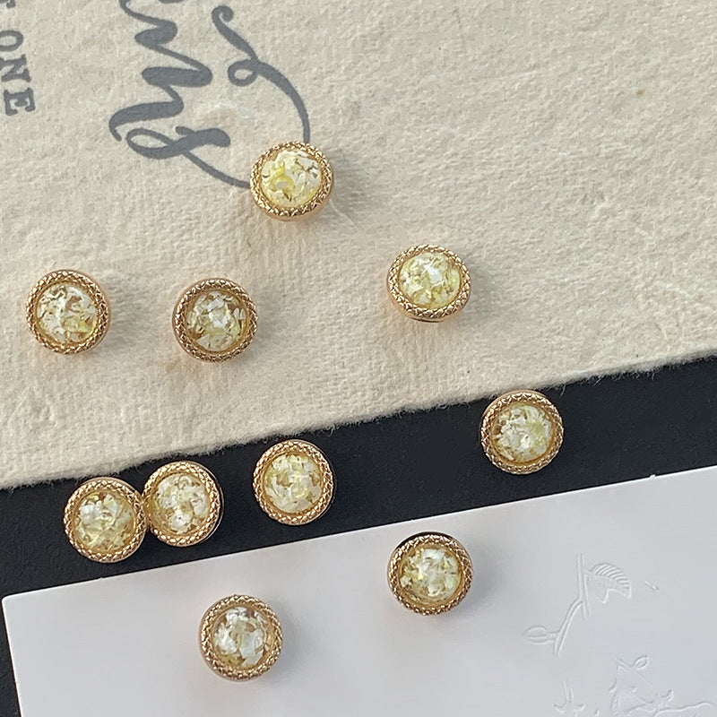 金属果冻碎花金边纽扣衬衫开衫扣子旗袍服装钮扣扣子连衣裙扣批发