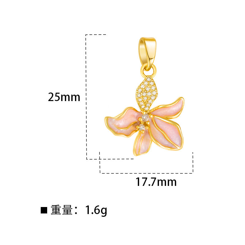 魅族三区 滴油花卉铜微镶系列向日葵玫瑰饰品配件DIY项链手链吊坠