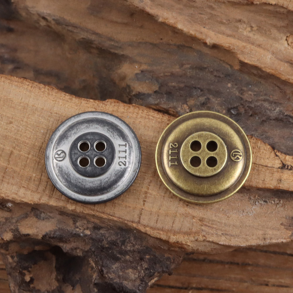 Bunli - DIY 10 Pack Bowl Shaped Wide Rim Metal Button