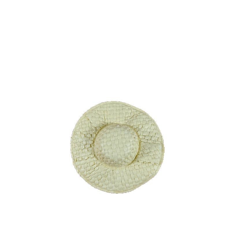 迷你花艺编织小草帽 仿草编帽 工艺装饰公仔 娃娃玩具帽子DIY配件