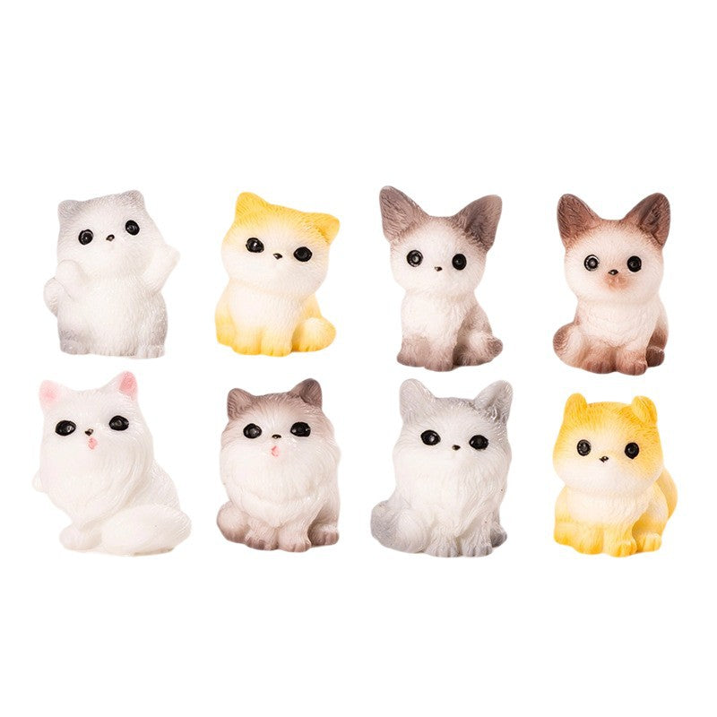 微景观摆件仿真小猫咪创意车载家居桌面树脂diy工艺装饰品小摆件
