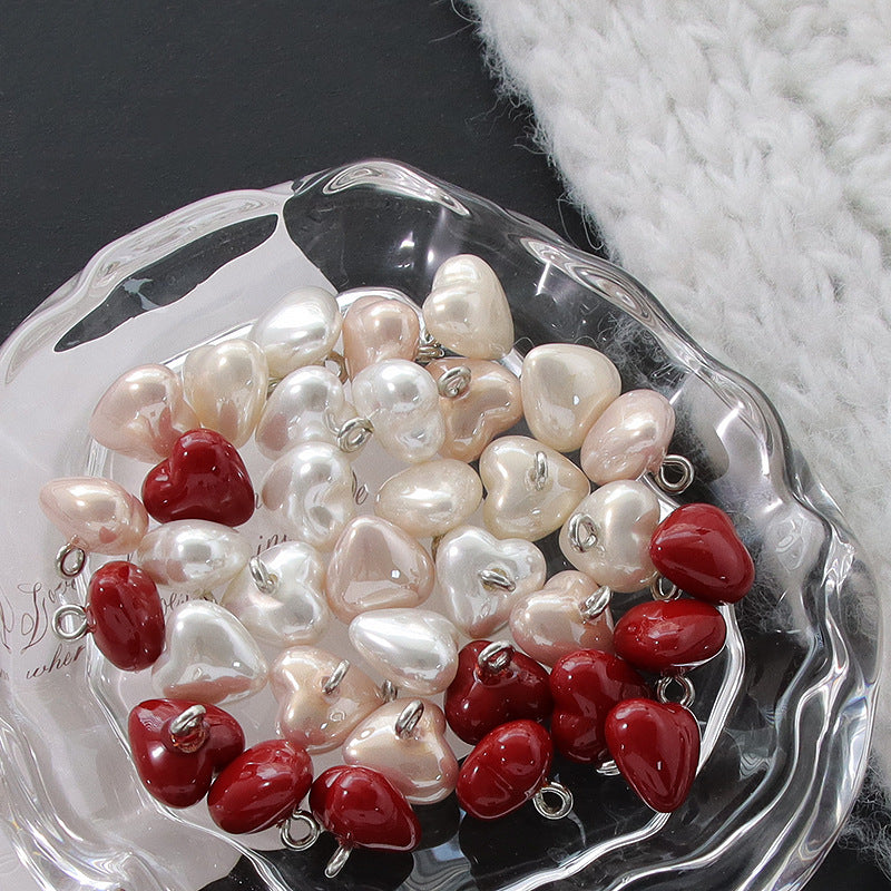 Bunli - DIY 10 Pack Four-Color Heart-Shaped Button