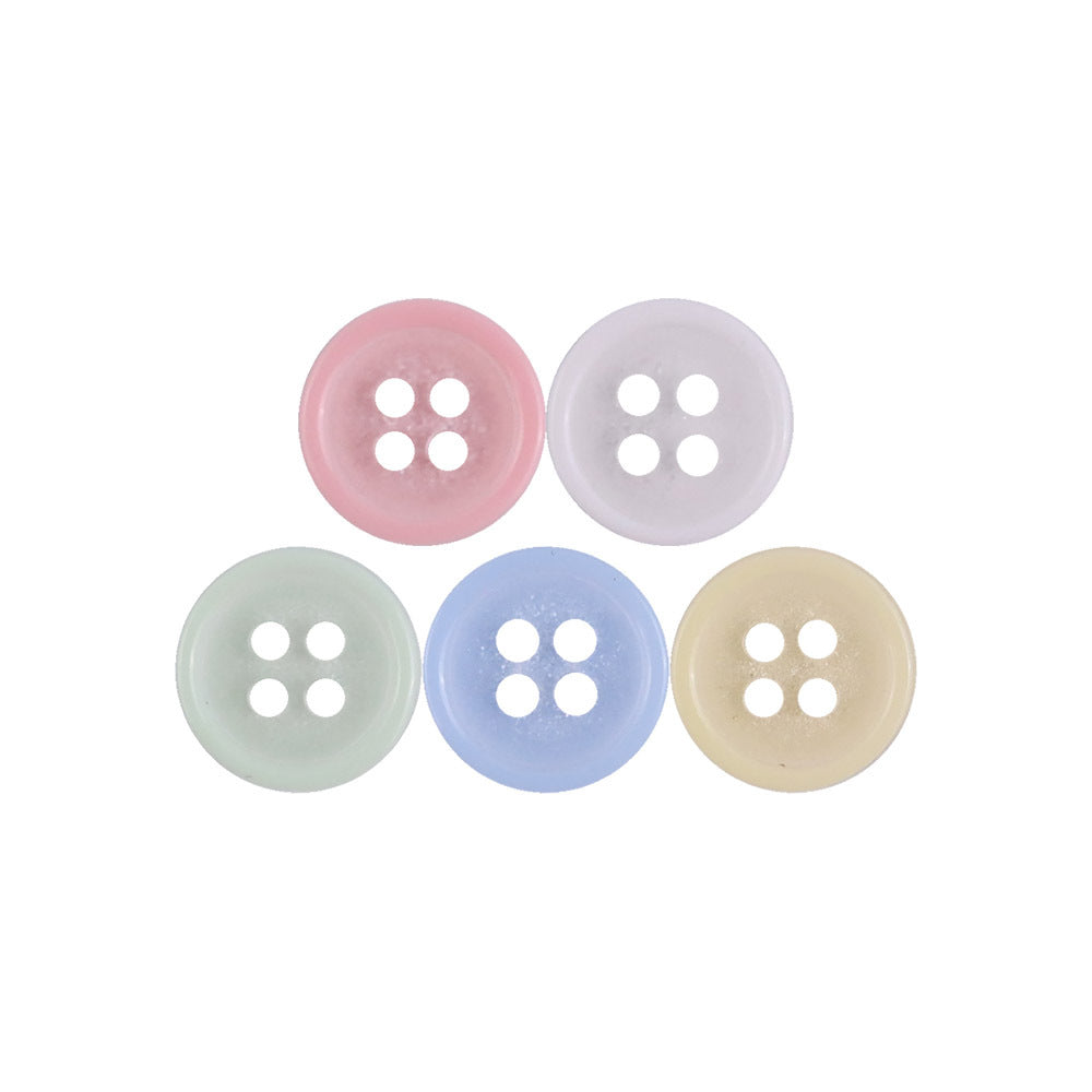 闪粉圆边春夏多巴胺彩色浅色连衣裙衬衫羊绒衫树脂扣睡衣简约纽扣