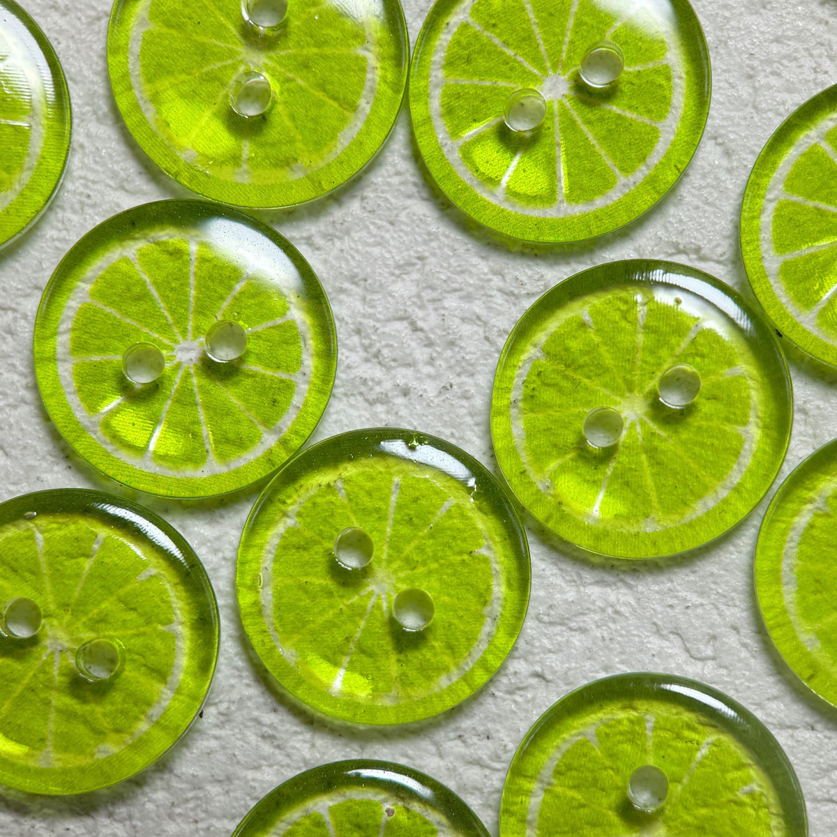 Bunli - DIY 10 Pack Transparent Mixed-Fruit Round Button