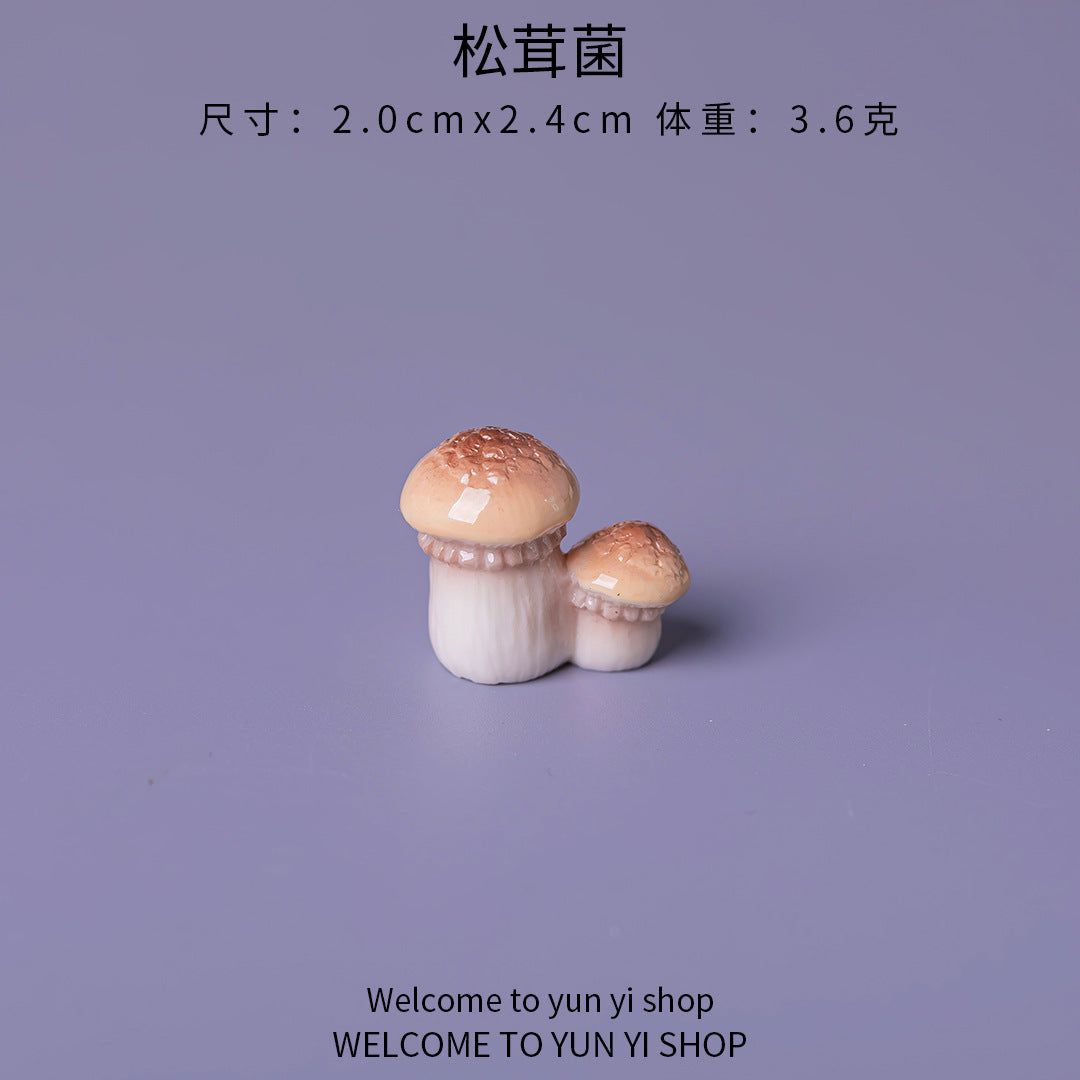 食玩小蘑菇菌香菇 微景观仿真diy装饰品盲袋配件迷你生态瓶小摆件