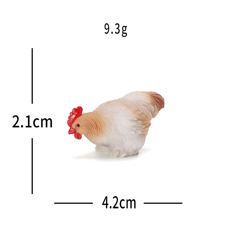 Objella - Textured Rooster Pose Miniature Ornament