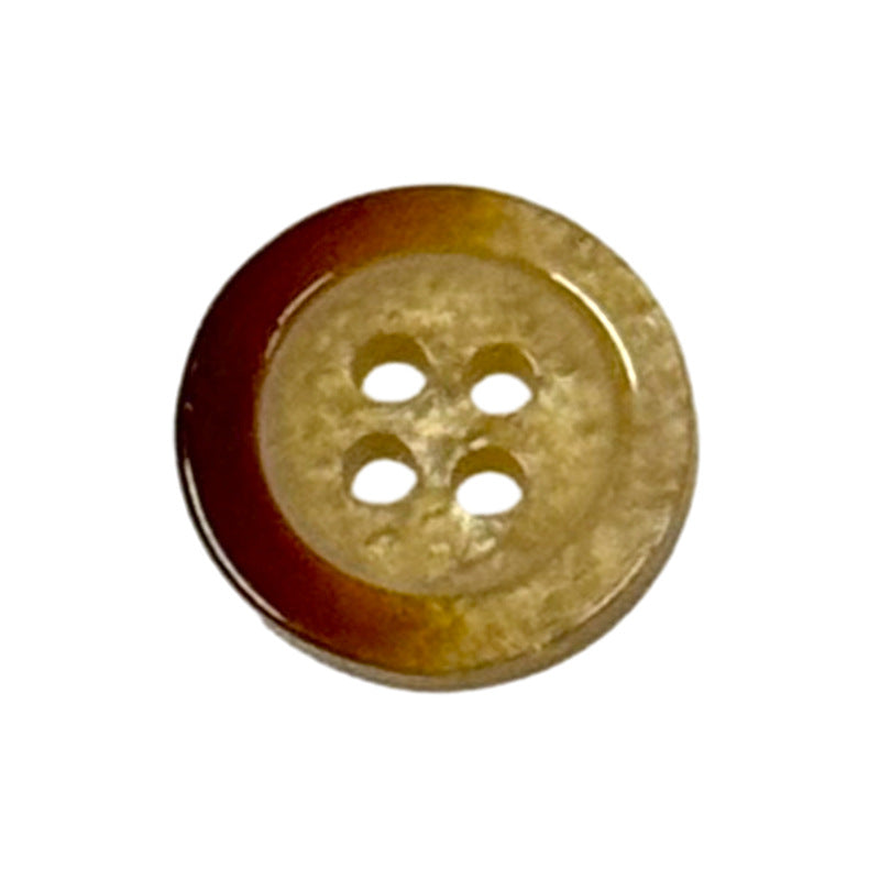 渐变边珠光四眼树脂纽扣咖色纽扣衬衫开衫毛衣上衣西服袖扣服装扣