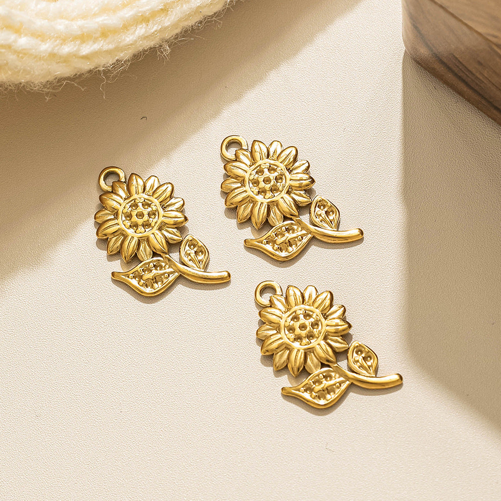 Elvane - Daisy Head and Stemmed Flower Pendant Only