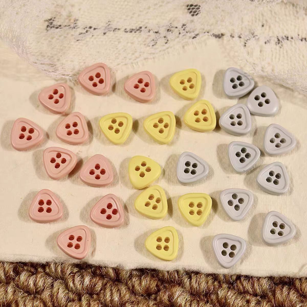 Bunli - DIY 10 Pack Triangle Shape Two Hole Button