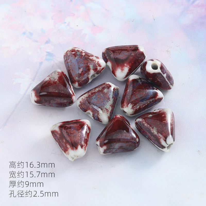 景德镇窑变陶瓷珠diy饰品配件贵妃醉瓷珠手串配件陶瓷珠子散批