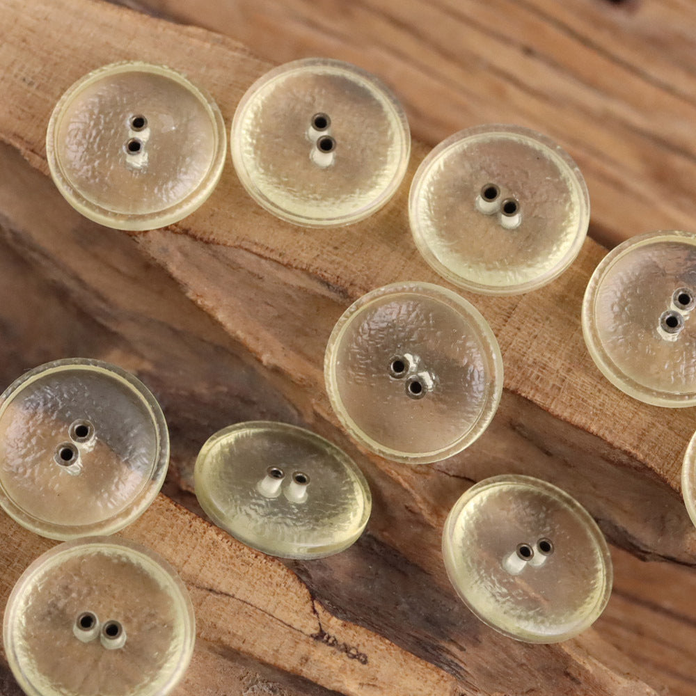 Bunli - DIY 10 Pack Textured Smooth-Back Round Button