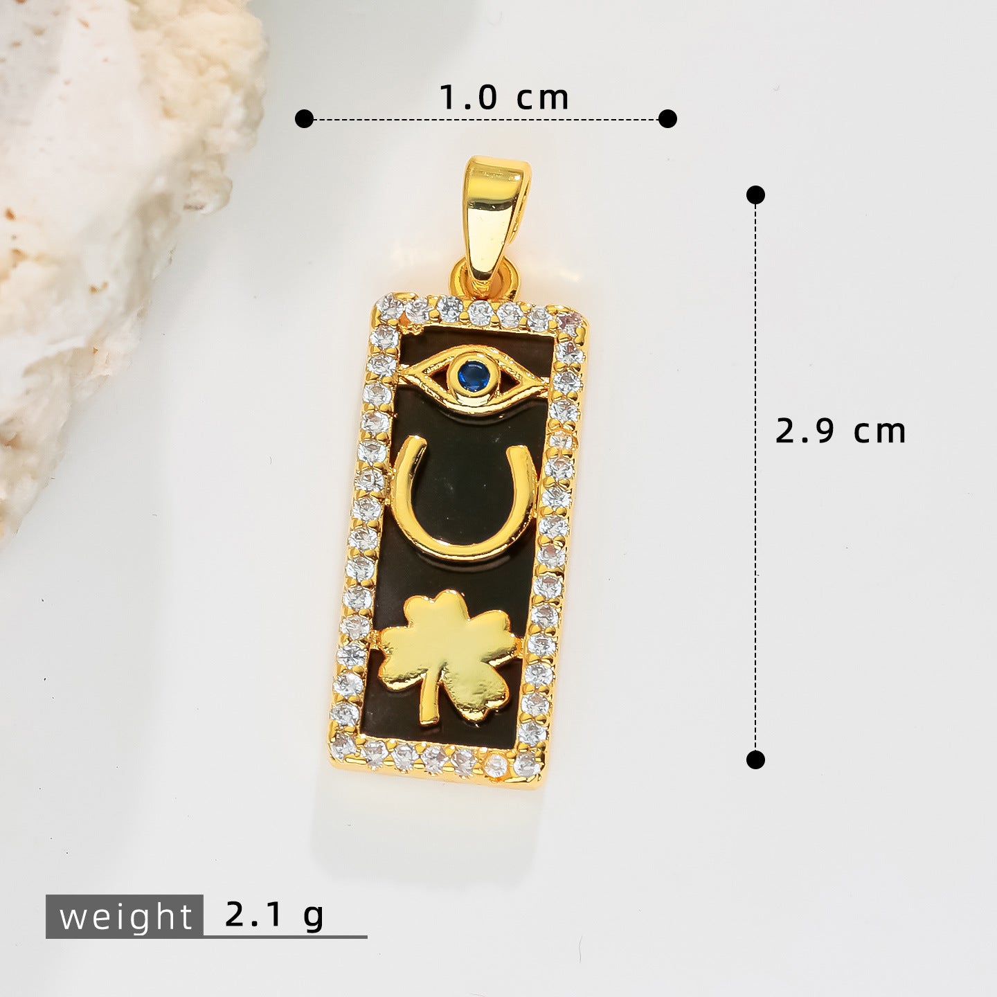 ins网红风复古塔罗牌吊坠锁骨链女项链方牌星星月亮挂件DIY配件
