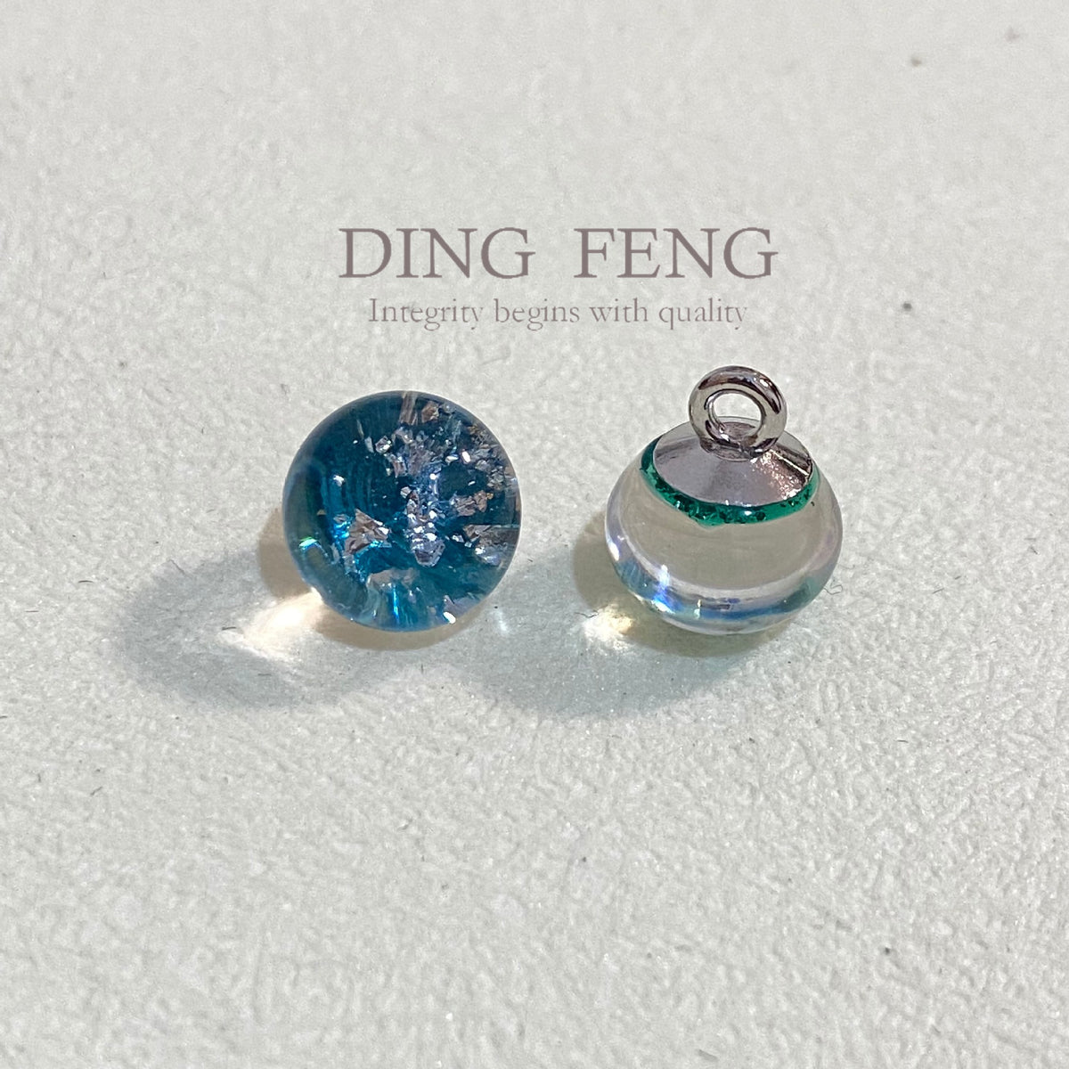 国风琉璃金箔珠钮扣汉服旗袍新中式扣子盘扣DIY装饰辅料批发