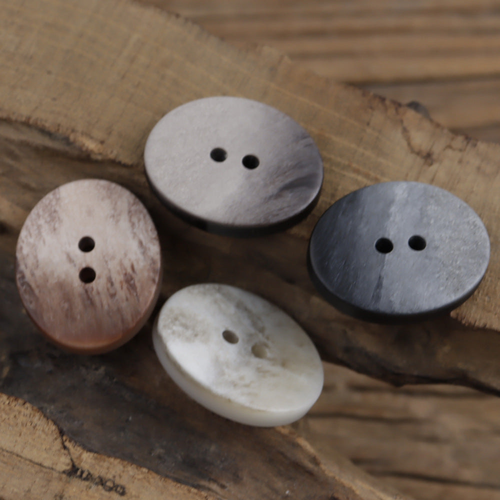 Bunli - DIY 10 Pack Gradient-Grain Oval Button