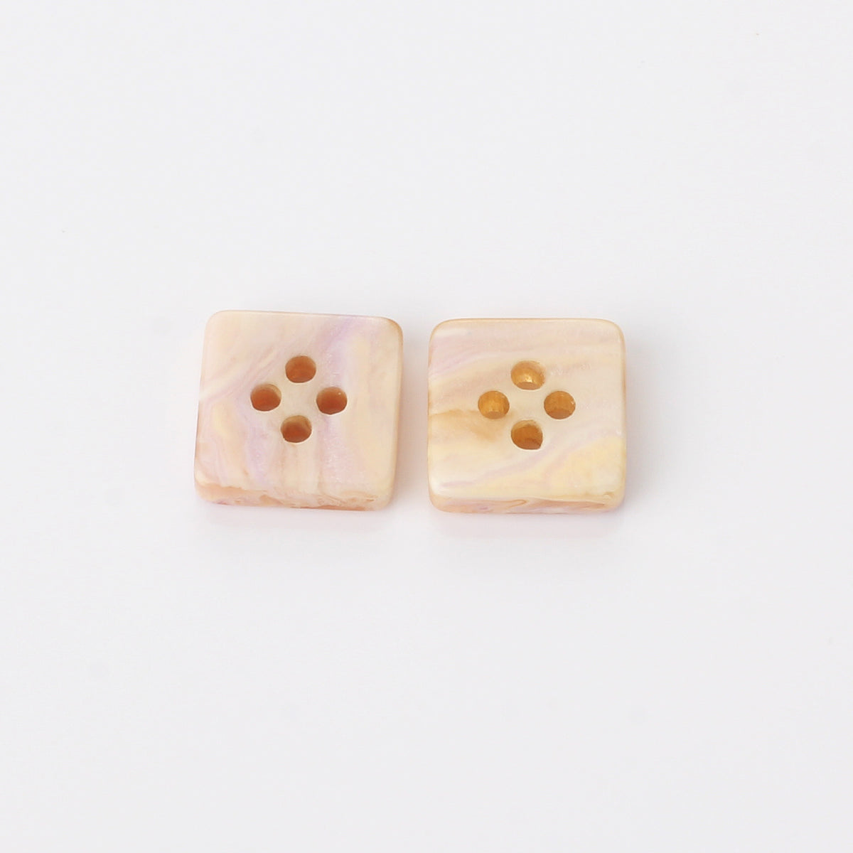 Bunli - DIY 10 Pack Pink-Beige Marbled Mixed-Shape Button