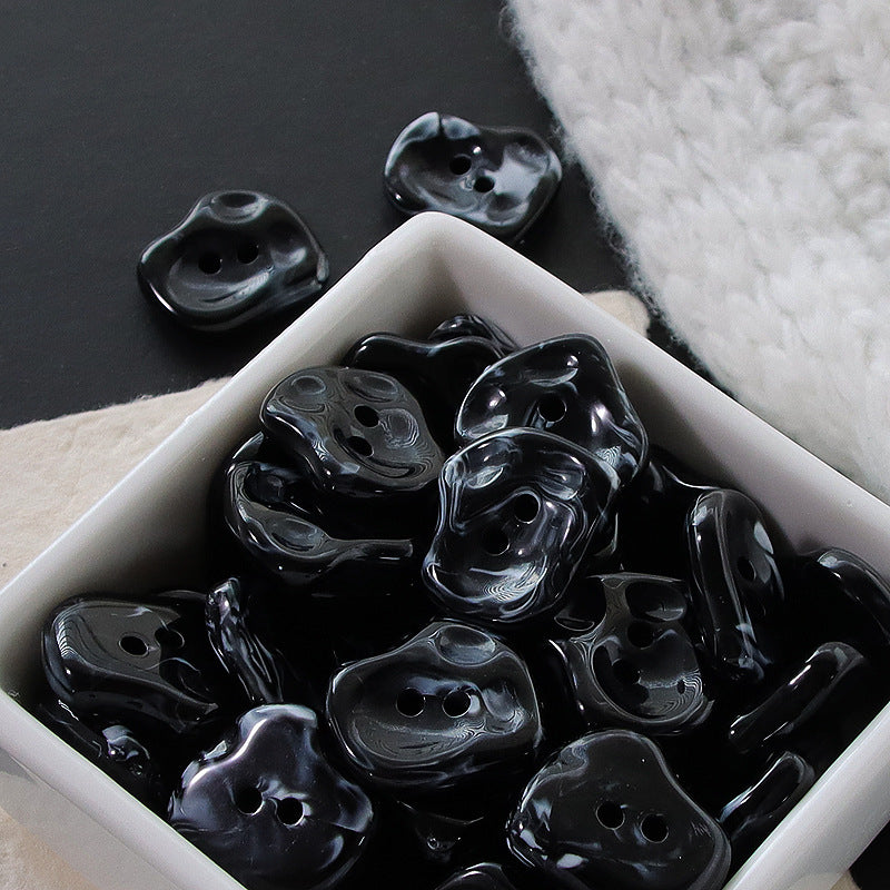 Bunli - DIY 10 Pack Marbled Two Hole Button
