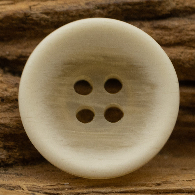 志禾 哑光卡其咖啡色米黄色碗型仿木纹复古衬衫衬衣树脂纽扣扣子