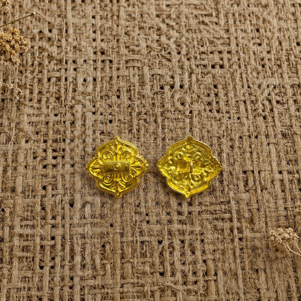 复古高档中式金色菱形扣子针织衫服饰外套高档手缝辅料金属纽扣