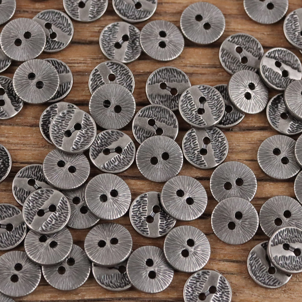 Bunli - DIY 10 Pack Textured Varied-Tone Round Button