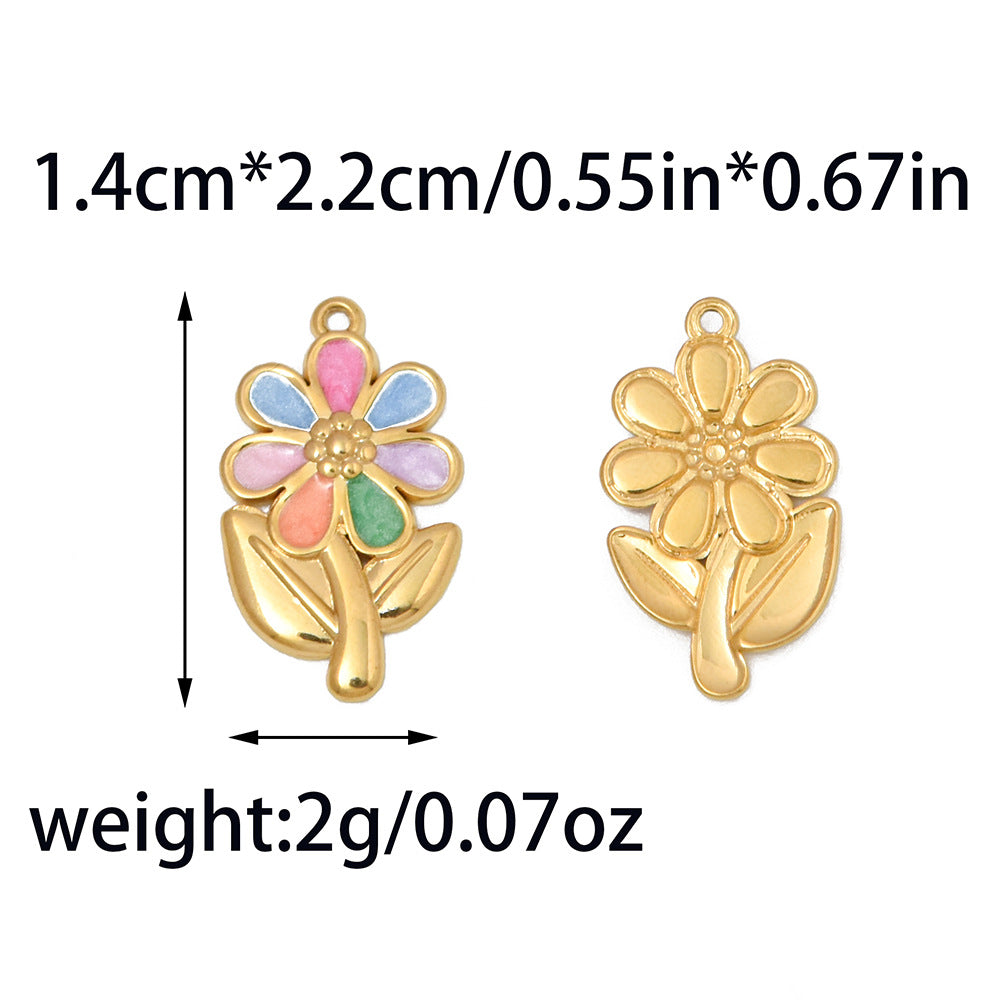 Elvane - Glossy Daisy Leaf Pendant Only