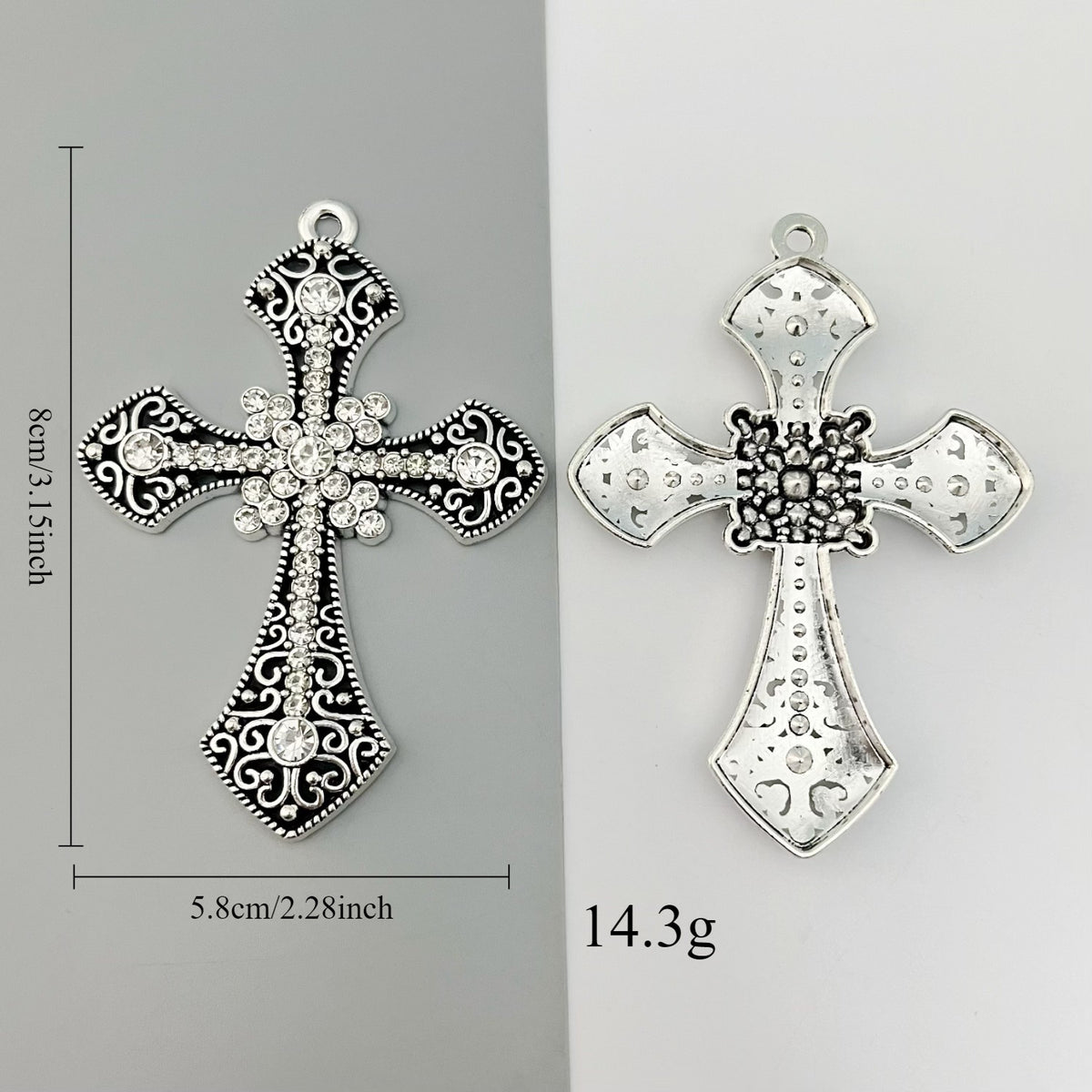 Elvane - Filigree Floral Cross Pendant Only