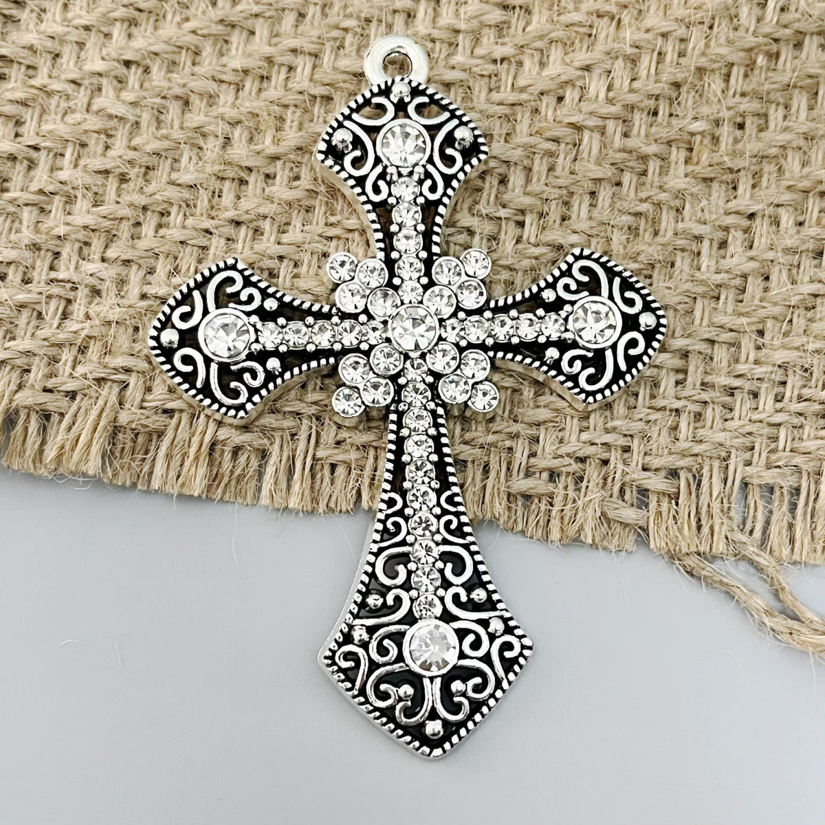 Elvane - Filigree Floral Cross Pendant Only