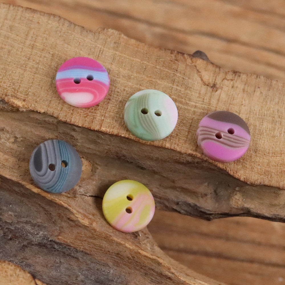 Bunli - DIY 10 Pack Layered Lotus Two Hole Button