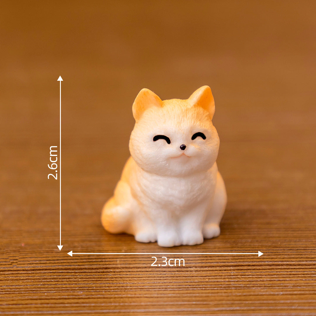 微景观创意可爱小猫猫咪 diy装饰品盲袋配件迷你桌面汽车载小摆件