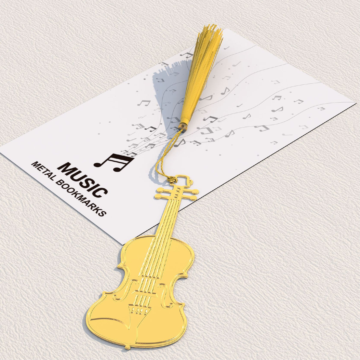 Novellea - Instrument-Silhouette Matching-Tassel Bookmark