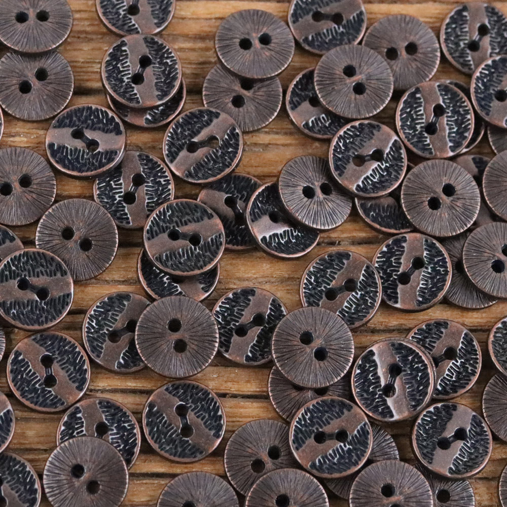 Bunli - DIY 10 Pack Textured Varied-Tone Round Button