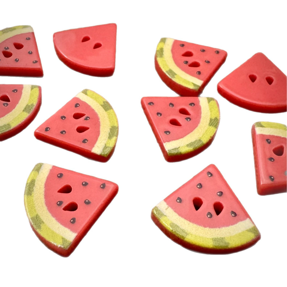 Bunli - DIY 10 Pack Cartoon Watermelon Two-Hole Button
