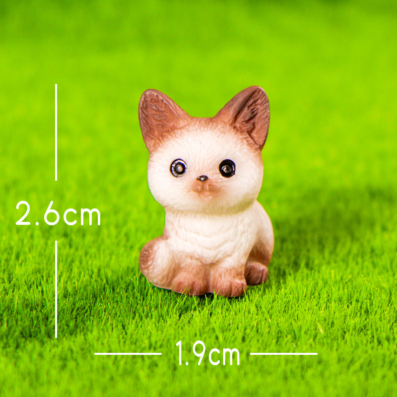 微景观摆件仿真小猫咪创意车载家居桌面树脂diy工艺装饰品小摆件