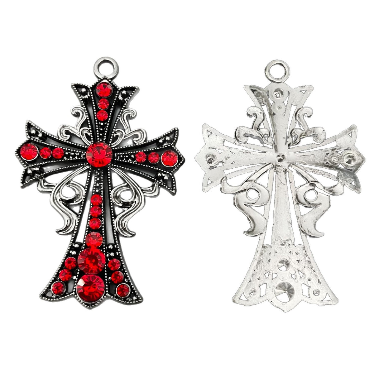 Elvane - Gothic Red Accent Cross Pendant Only