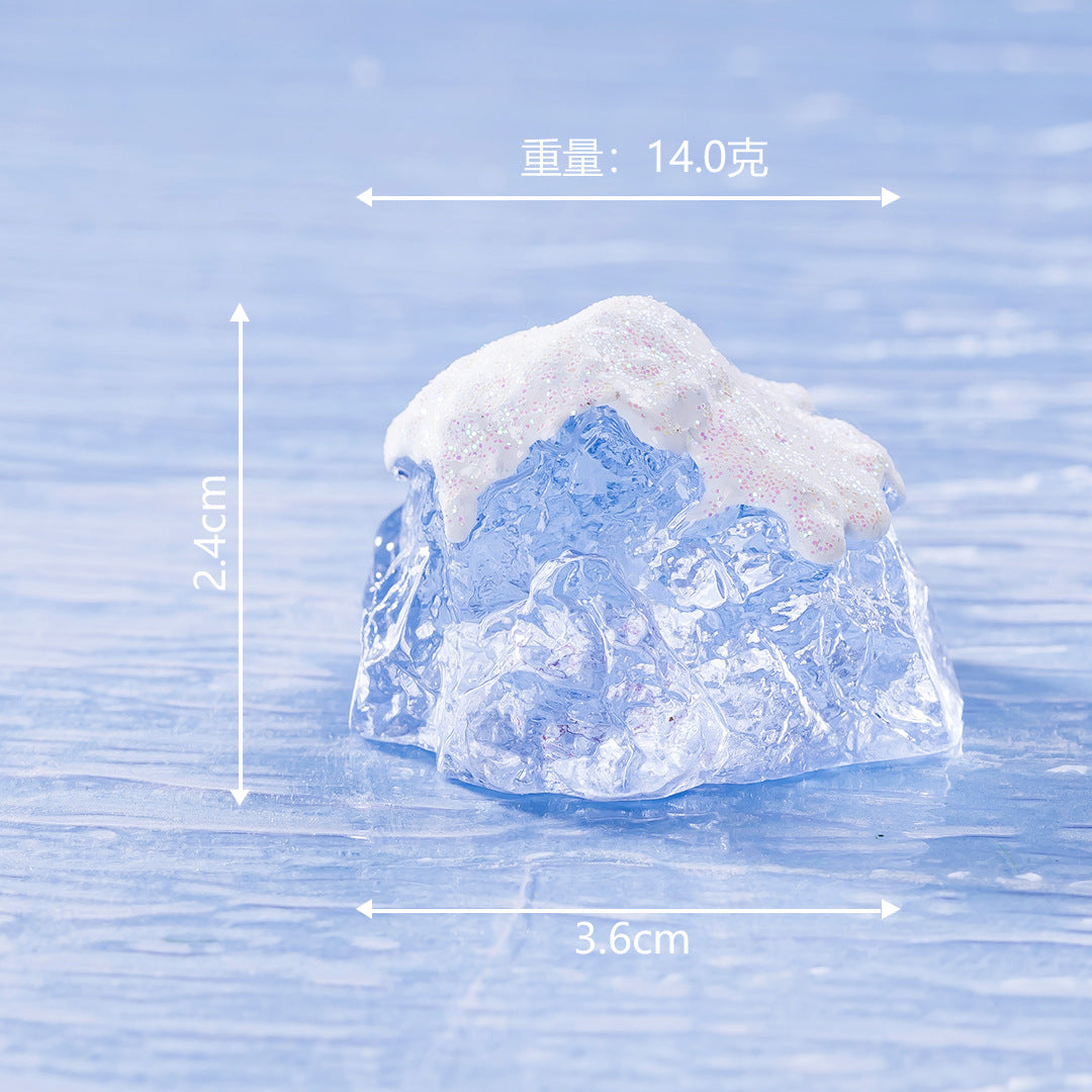 微景观摆件创意新品冰山世界 高级感小众摆件diy配件车载桌面摆件