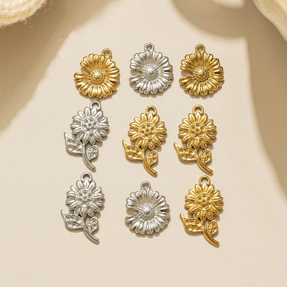 Elvane - Daisy Head and Stemmed Flower Pendant Only