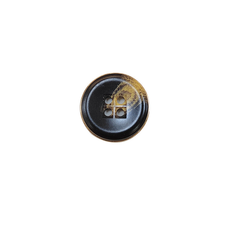 厂家直销复古欧美风轻奢百搭女大衣西装西裤金属双拼手缝纽扣配件