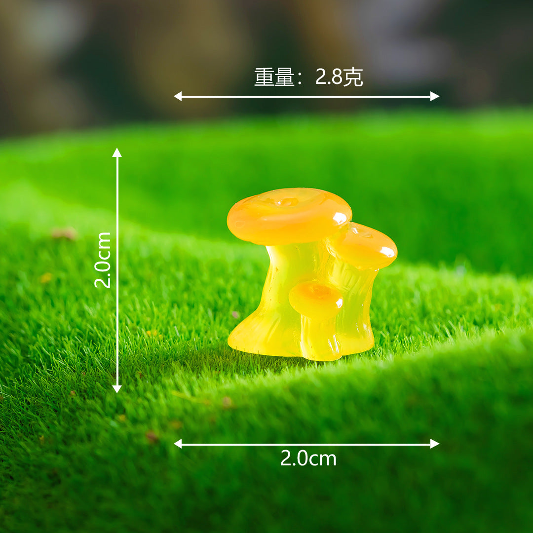 苔藓微景观创意简约仿真夜光小蘑菇 diy多肉造景装饰品配件小摆件