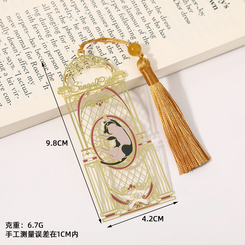 Novellea - Cat-Pose Chain-or-Tassel Bookmark