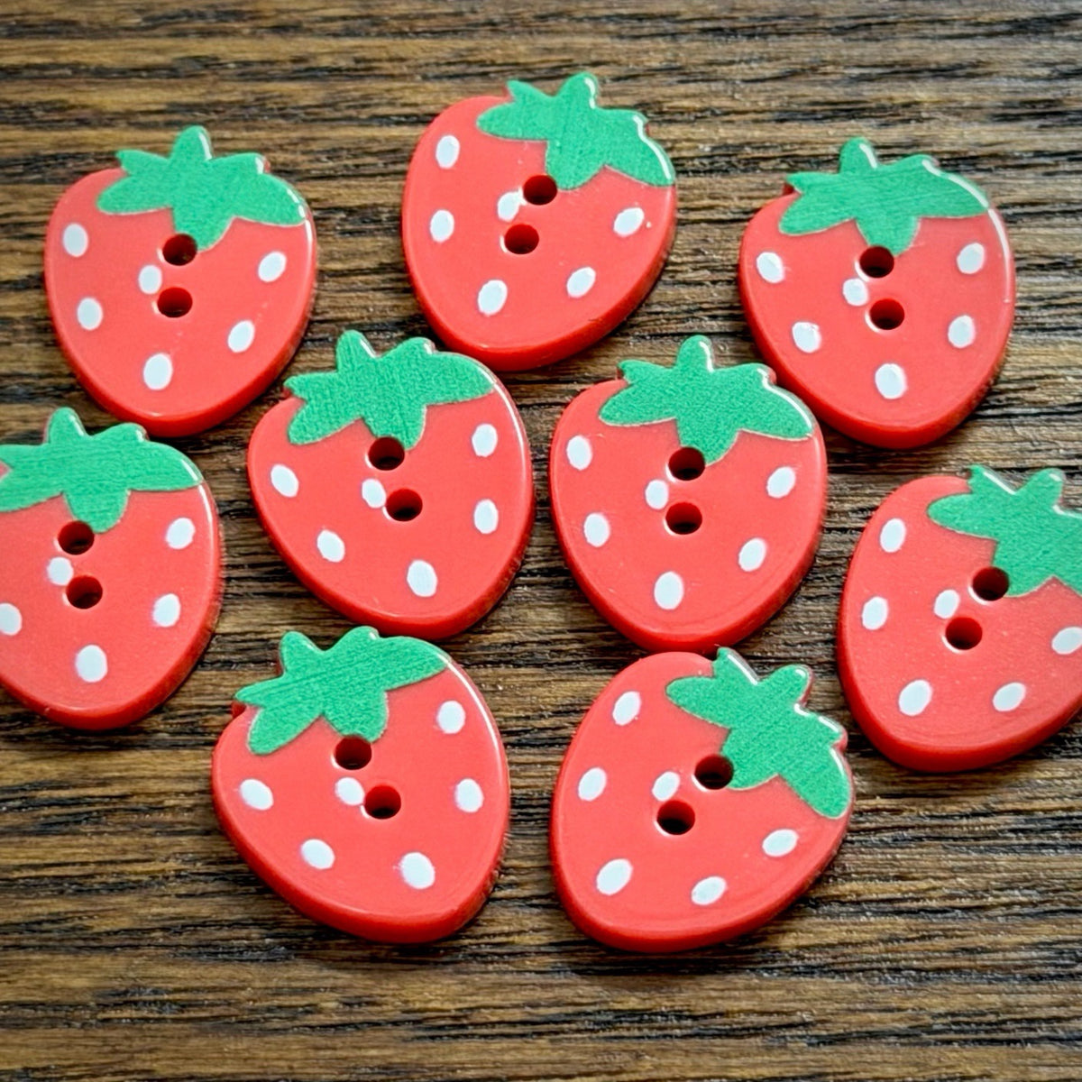 迷你小草莓可爱纽扣diy材料包儿童手工制作材料包装饰品服装辅料