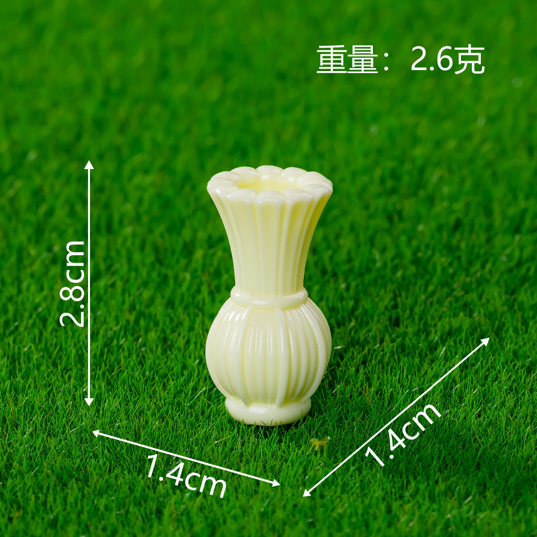 新品微景观复古法式花瓶 diy娃娃屋创意家具装饰品迷你桌面小摆件